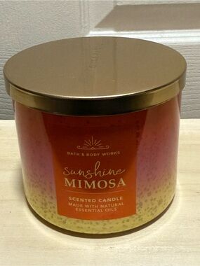 Bath & Body Works Sunshine Mimosa Scented Candle - Pink/Gold/Yellow